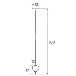 Lampa Wisząca Palloncini 1 Smoky Glass P0576 MAXLIGHT