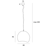 Lampa Wisząca Pierre 48cm Biała P0533 MaxLight