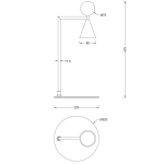 Lampa Stołowa Bingo 9W Czarny+malachit T0069 MaxLight