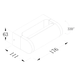 Lampa Zewnętrzna Solden 12W Czarna IP65 W0462 MaxLight