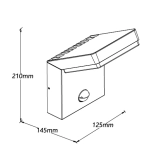 Lampa Zewnętrzna Z Czujnikiem Ruchu Fiss 20W Czarny IP66 W0472 MaxLight