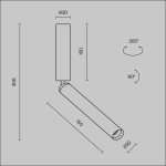 Lampa sufitowa Focus T C142CL-6W3K-BS Maytoni - kolor mosiądz - zdjęcie dodatkowe 4