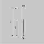 Lampa wisząca Maytoni MOD132PL-L6BK - kolor czarny - zdjęcie dodatkowe 2