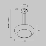 Lampa wisząca Maytoni MOD501PL-L20BK1 - kolor czarny - zdjęcie dodatkowe 3