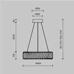 Lampa wisząca Maytoni MOD540PL-L20BGK - kolor beżowy - zdjęcie dodatkowe 3