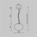 Lampa wisząca Maytoni MOD542PL-L5WK - kolor biały - zdjęcie dodatkowe 2