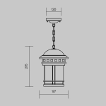Lampa zewnętrzna wisząca Salamanca E27 brązowy O031PL-01BR Maytoni - zdjęcie dodatkowe 3
