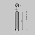Lampa wisząca Calipso GU10 1x10W mosiądz P106PL-01-GU10-BS Maytoni - zdjęcie dodatkowe 3