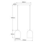 Metalowa lampa wisząca Nilo złota 2xGU10 LP-0110/2L GD Light Prestige