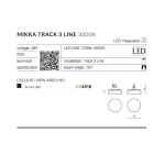 Mikka Track 3Line (black) AZ4516 LED 24W 1700lm 3000K METAL ACRYL AZZARDO