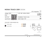Reflektor Mona Track 3Line 18W 3000K (black) AZ4547 AZZARDO