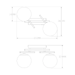 Lampa sufitowa NEBULA MS223121-SN ZUMA LINE