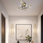 LARA MX7170-8-3BGT LAMPA SUFITOWA CZARNO-ZŁOTA/BLACK-GOLD ZUMA LINE