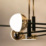 LARA MX7170-8-3BGT LAMPA SUFITOWA CZARNO-ZŁOTA/BLACK-GOLD ZUMA LINE