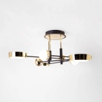 LARA MX7170-8-3BGT LAMPA SUFITOWA CZARNO-ZŁOTA/BLACK-GOLD ZUMA LINE