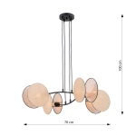 Lampa wisząca MOTIF 4 NATURAL 1328/4 EMIBIG Lighting
