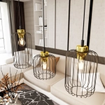 Lampa wisząca VANDER 3 BL GOLD 1364/3 EMIBIG Lighting