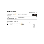 Plafon Nano Square (black) AZ2787 AZZARDO