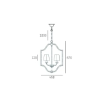 Lampa wisząca New York - P04380WH CosmoLight - zdjęcie dodatkowe 4