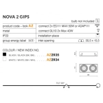 Oprawa stropowa Nova GIPs (black/black) ES111 AZ2935 AZZARDO