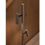 Nowoczesna lampa podłogowa DFTP Makoto Satin Chrome 2x G9 2620094033 Nordlux