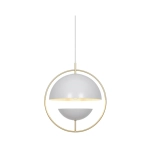 Nowoczesna lampa wisząca Tavia biała, mosiężny pierścień 2412353001 Nordlux - zdjęcie produktu