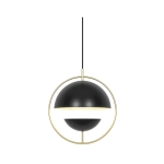 Nowoczesna lampa wisząca Tavia czarna, mosiężny pierścień 2412353003 Nordlux - zdjęcie produktu