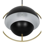Nowoczesna lampa wisząca Tavia czarna, mosiężny pierścień 2412353003 Nordlux