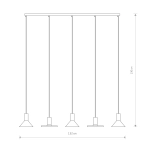 Lampa wisząca HERMANOS V black-solid brass 8032 Nowodvorski - zdjęcie 2