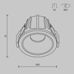 Lampa wpuszczana Alfa LED 2700K 1x10W 36° DL043-01-10W2.7K-RD-W-DE Maytoni - zdjęcie dodatkowe 6