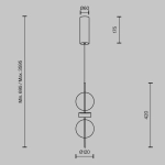 Lampa wisząca Double Moon MOD478PL-L8B3K Maytoni - zdjęcie dodatkowe 4