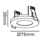 LAGOS oczko podtynkowe czarne IP65 LIGHT PRESTIGE