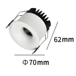 Oczko podtynkowe Zyra białe LED CCT LP-1606/1RS WH LIGHT PRESTIGE
