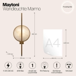 Kinkiet Wall Lamp Marmo MOD099WL-01G Maytoni - zdjęcie dodatkowe 6