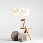 LAMPA WISZĄCA KRONE 8 BIAŁY 1085P ALDEX - zdjęcie produktu