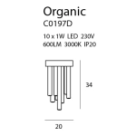 Organic C0197D Plafon Złoty MAXLIGHT