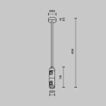 Mocowanie sufitowe podwójne Medium 300 mm Flarity TRA158C-D1-BS Maytoni - zdjęcie dodatkowe 3