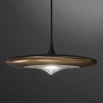 Lampa Wisząca Otos 1xLED Szczotkowane Złoto PL0145 yaskr