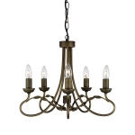 kinkiecik.pl Żyrandol Olivia – 5 źródeł światła – Czarno-złoty OV5-BLK-GOLD Elstead Lighting