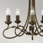 Żyrandol Olivia – 5 źródeł światła – Czarno-złoty OV5-BLK-GOLD Elstead Lighting