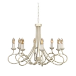 Żyrandol Olivia – 8 źródeł światła – Kość słoniowa i złoto OV8-IVORY-GOLD Elstead Lighting