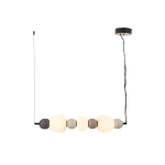 Lampa wisząca Modern 28w, Opal + Dark Grey+medium Brown+light Grey P0630 MaxLight - zdjęcie produktu