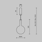 Lampa wisząca Nebula MOD182PL-L4B3K Maytoni - zdjęcie dodatkowe 7