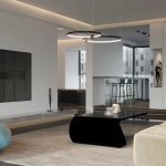 Lampa Wisząca Kido M LED czarny PL0139 yaskr