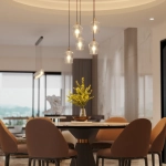 Lampa Wisząca Tasa Round 5xLED czarna PL0144-5 yaskr