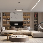 Lampa Wisząca Ringa LED czarna PL0150-BK yaskr