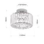 Plafon Galactico chrom 1xE27 LP-2383/1C CH Light Prestige