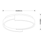 Plafon Halo 38 cm biały LED CCT LP-1453/1C-38 WH Light Prestige