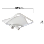 Plafon Parma 2 2xGU10 + 1xLED CCT biały kwadrat LP-0612/2C Square WH LIGHT PRESTIGE