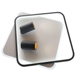 Plafon Parma 2 2xGU10 + 1xLED CCT kwadrat czarny LP-0612/2C Square BK LIGHT PRESTIGE